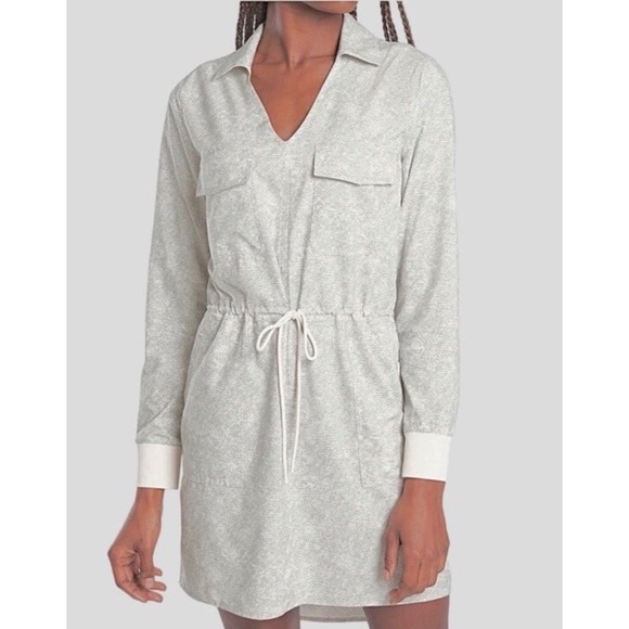 Athleta Dresses & Skirts - Athleta Zuma Shirt Dress Womens Small Snake Print Long Sleeve Athleisure Travel